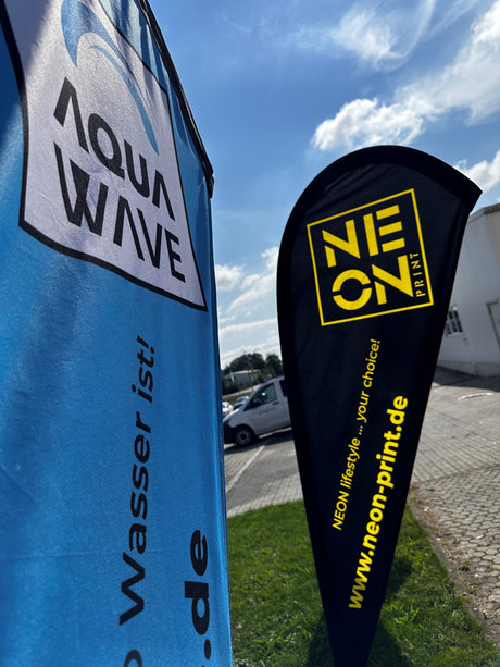 Digitaldruck 2-seitig Beachflags, Hissfahnen