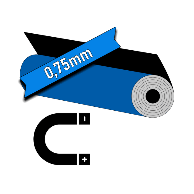 Magnetfolie 0,75mm - freies Format - Printdino