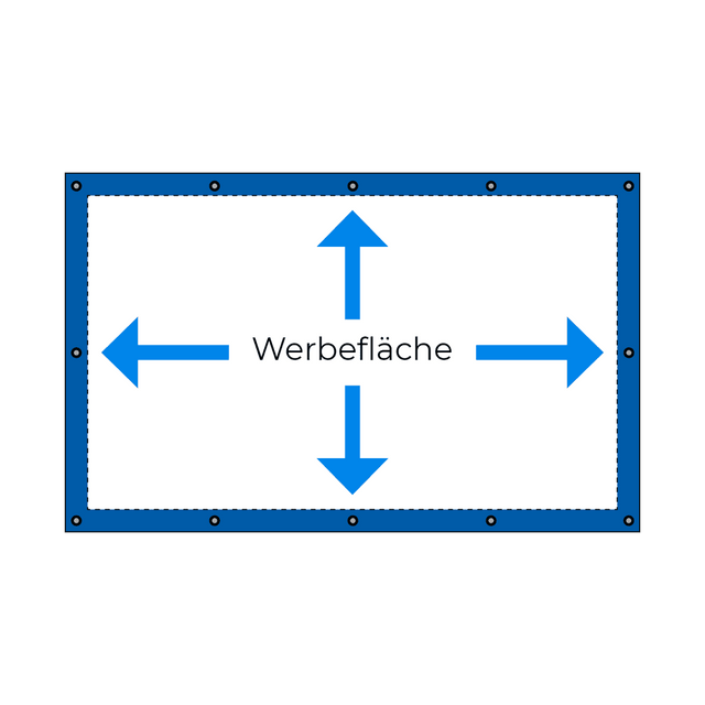 Werbebanner PVC - Plane 500/m² - Freies Format - Printdino