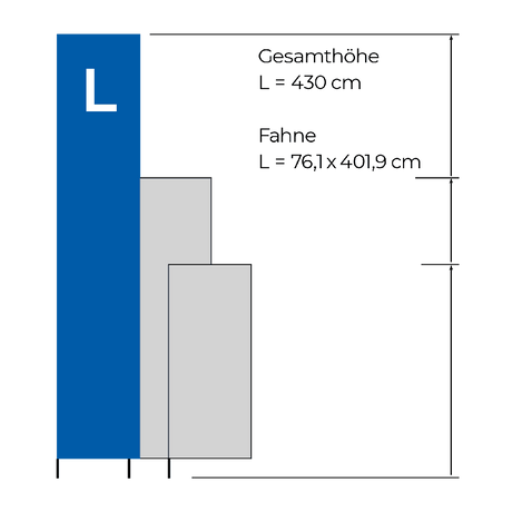 BEACHFLAG - POLE S - L - Printdino