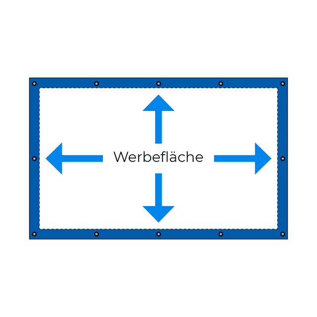 Werbebanner PVC - Plane 500/m² - Freies Format - Printdino
